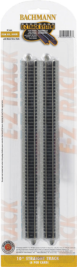 10" Straight Track (6/Card)